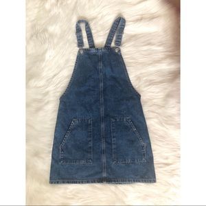 Topshop denim overall dress